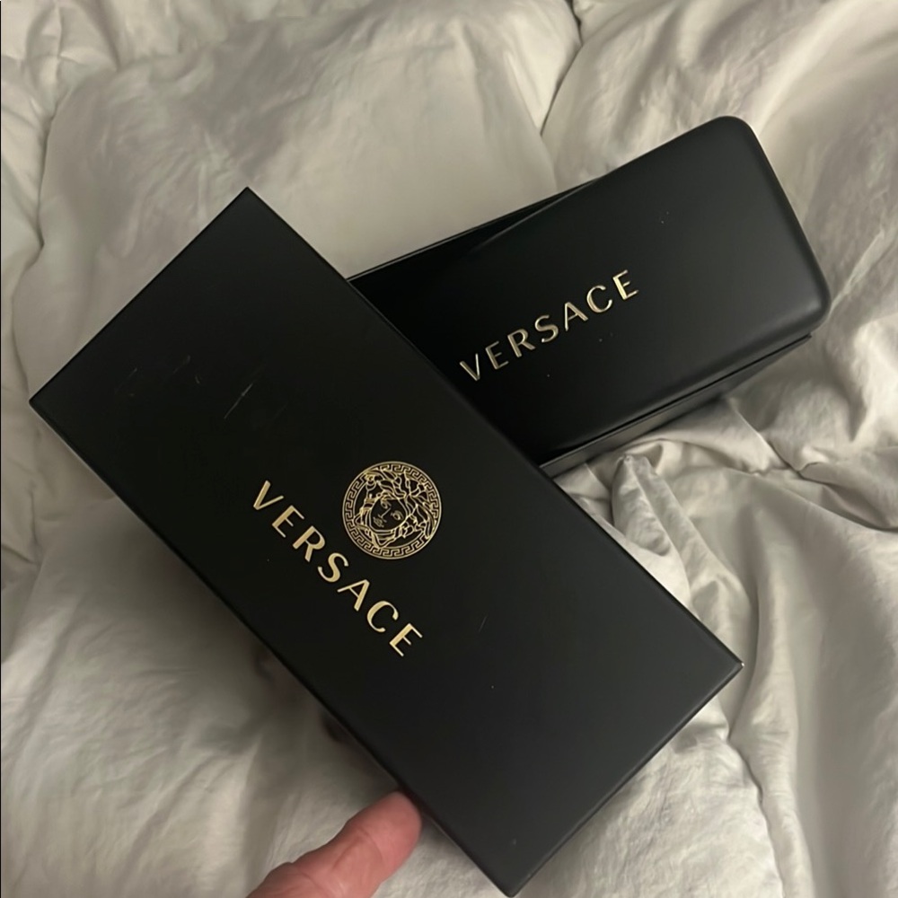 Versace Black and Gold Sunglasses Case